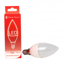 ElectroHouse EH-LMP-1253 LED лампа "свеча" Е14 8W