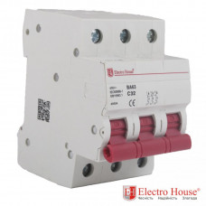 ElectroHouse EH-3.10 Автоматический выключатель трёхполюсный