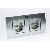 Silent Wire Wandeinbaudose 2-fach mit transparenter Blende